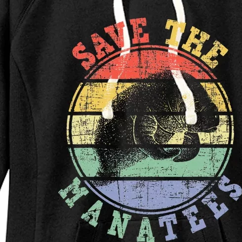 Save The Manatees Manatee Lover Zookeeper Marine Biologist Women's Fleece Hoodie