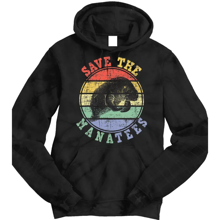 Save The Manatees Manatee Lover Zookeeper Marine Biologist Tie Dye Hoodie