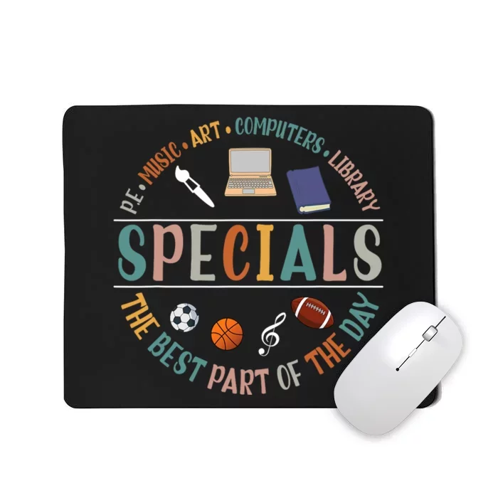 Special Teacher Music Art Computers Library Mousepad