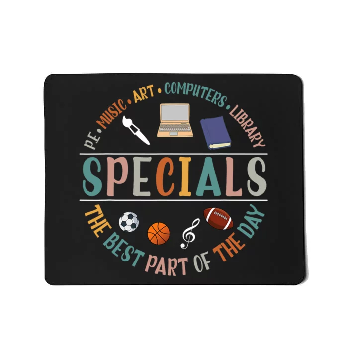 Special Teacher Music Art Computers Library Mousepad