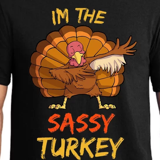 Sassy Turkey Matching Family Group Thanksgiving Pajama Set