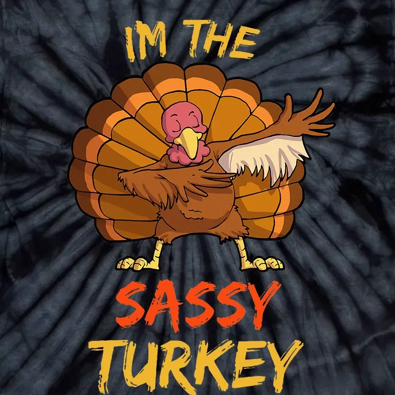 Sassy Turkey Matching Family Group Thanksgiving Tie-Dye T-Shirt