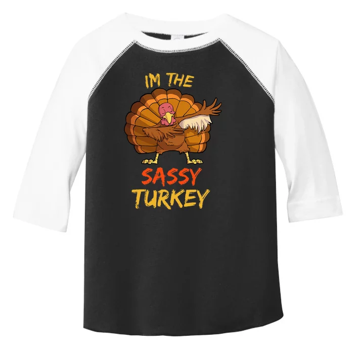 Sassy Turkey Matching Family Group Thanksgiving Toddler Fine Jersey T-Shirt