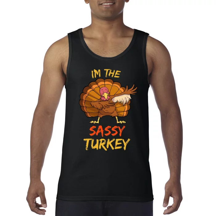 Sassy Turkey Matching Family Group Thanksgiving Tank Top