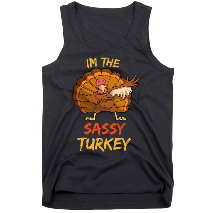 Sassy Turkey Matching Family Group Thanksgiving Tank Top