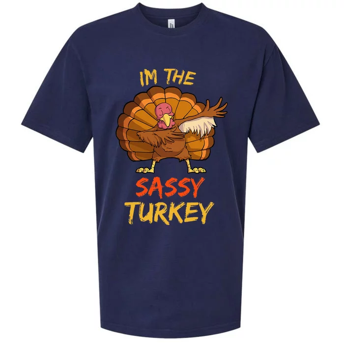 Sassy Turkey Matching Family Group Thanksgiving Sueded Cloud Jersey T-Shirt