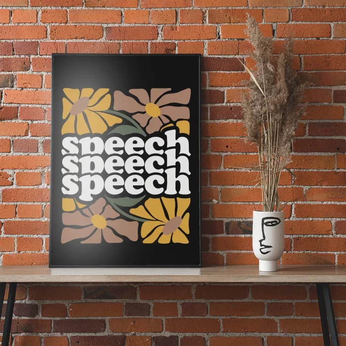 Speech Therapy Medical Slp Poster