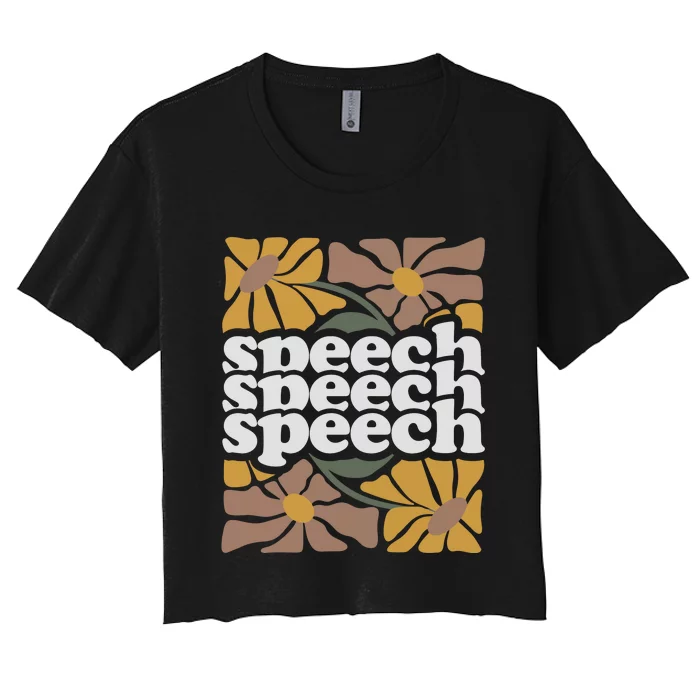 Speech Therapy Medical Slp Women's Crop Top Tee