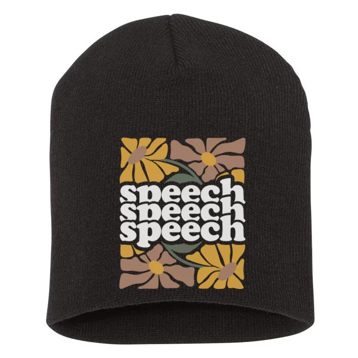 Speech Therapy Medical Slp Short Acrylic Beanie