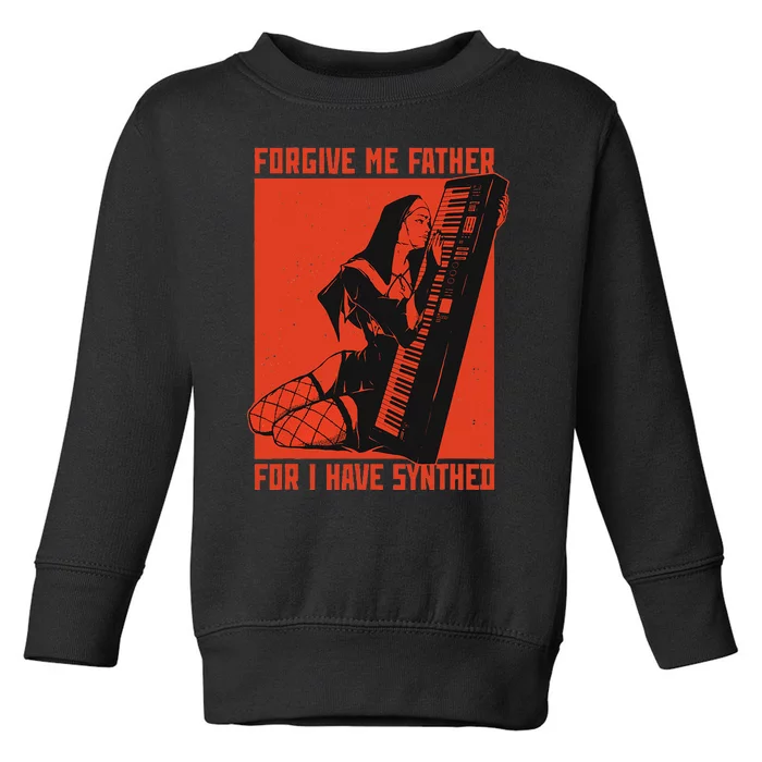 Synth Techno Music Funny Synthesizer Toddler Sweatshirt