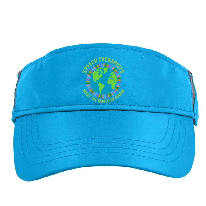 Speech Therapists Make The World Go Round Cute Slp Meaningful Gift Adult Drive Performance Visor