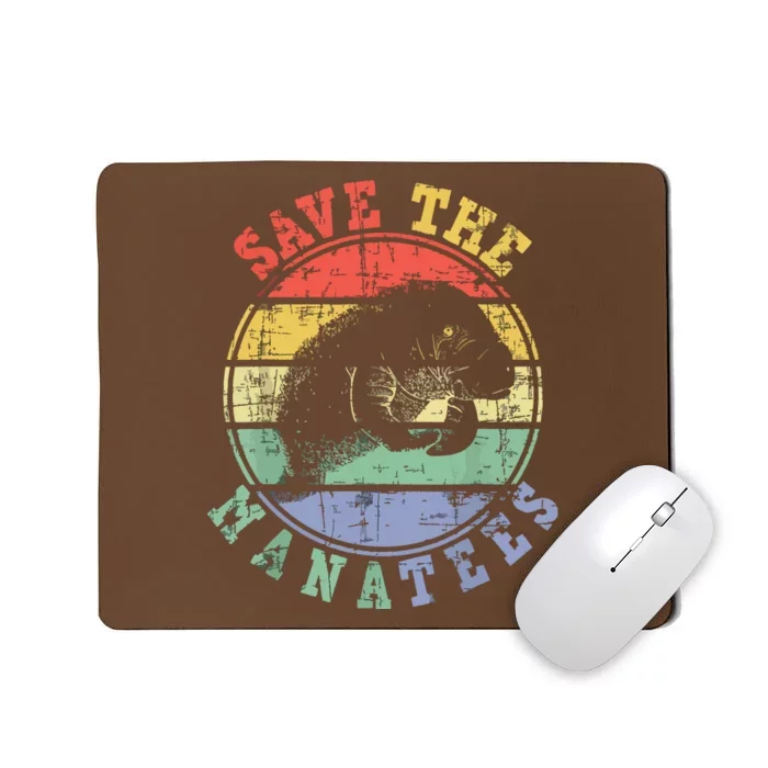 Save The Manatees Manatee Lover Zookeeper Marine Biologist Mousepad