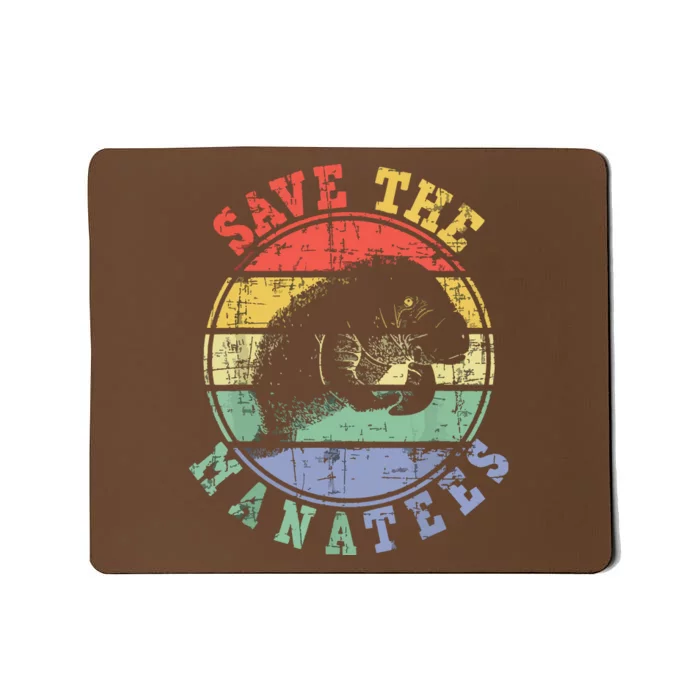 Save The Manatees Manatee Lover Zookeeper Marine Biologist Mousepad