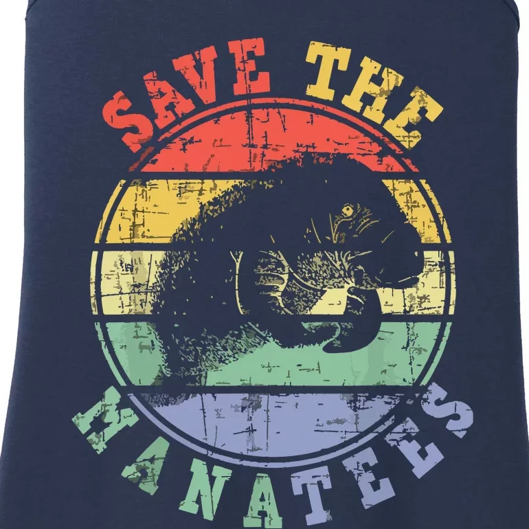 Save The Manatees Manatee Lover Zookeeper Marine Biologist Ladies Essential Tank