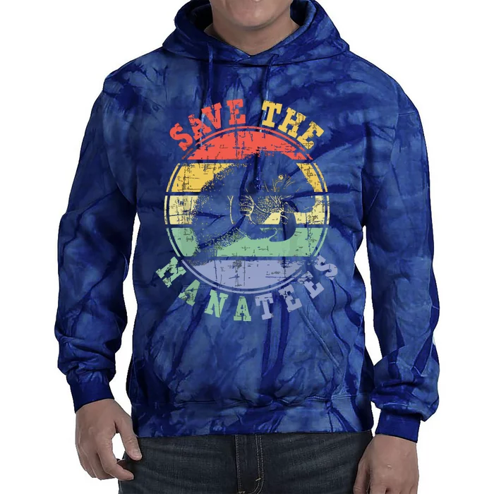 Save The Manatees Manatee Lover Zookeeper Marine Biologist Tie Dye Hoodie