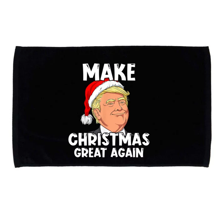 Santa Trump Make Christmas Great Again Matching Pajamas Great Gift Microfiber Hand Towel