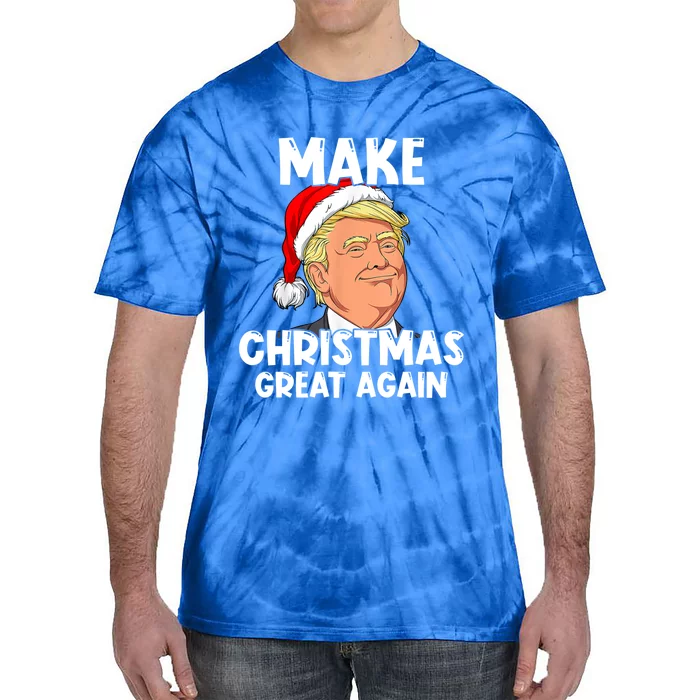 Santa Trump Make Christmas Great Again Matching Pajamas Great Gift Tie-Dye T-Shirt