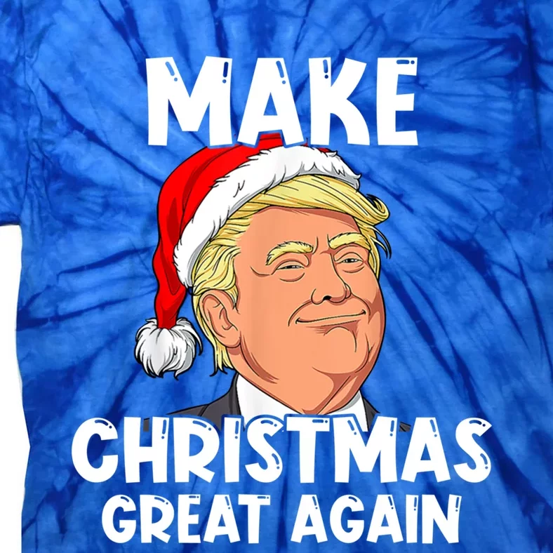 Santa Trump Make Christmas Great Again Matching Pajamas Great Gift Tie-Dye T-Shirt