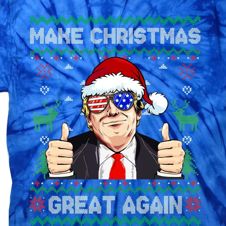 Santa Trump Make Christmas Great Again Ugly Christmas Cute Gift Tie-Dye T-Shirt