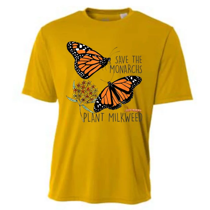 Save The Monarchs Plant Some Milkweed Butterfly Gift Meaningful Gift Cooling Performance Crew T-Shirt