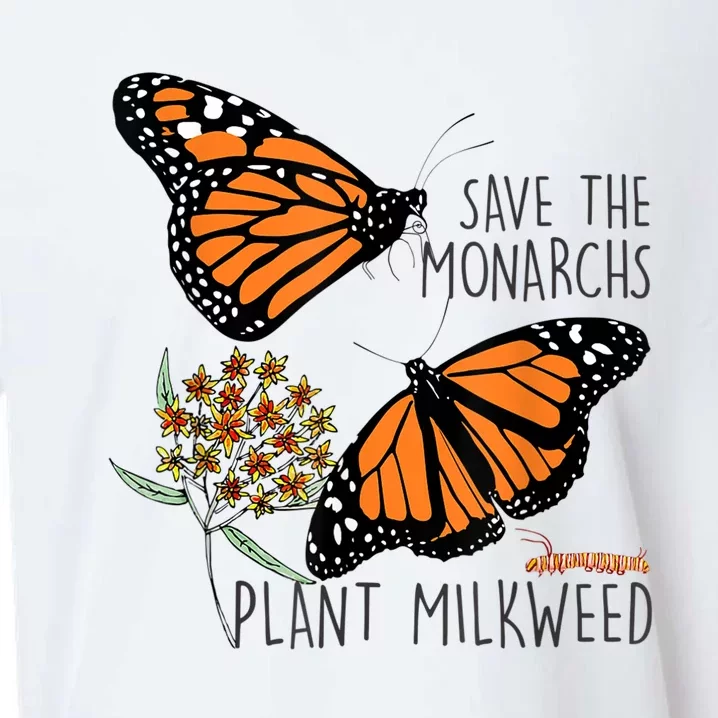 Save The Monarchs Plant Some Milkweed Butterfly Gift Meaningful Gift Sueded Cloud Jersey T-Shirt