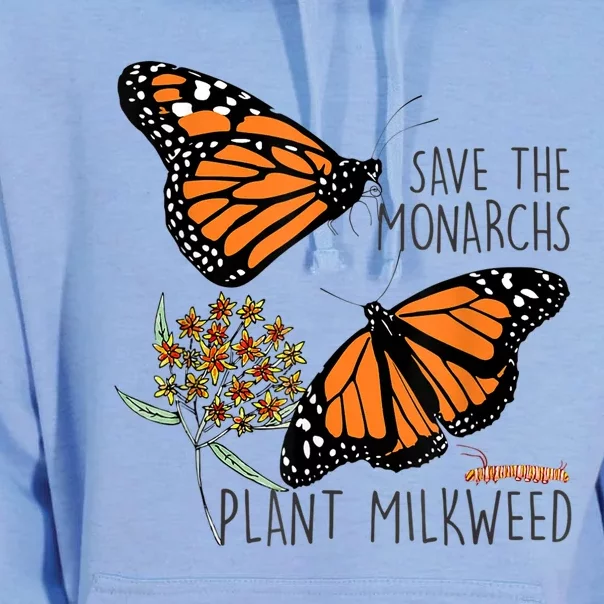 Save The Monarchs Plant Some Milkweed Butterfly Gift Meaningful Gift Unisex Surf Hoodie