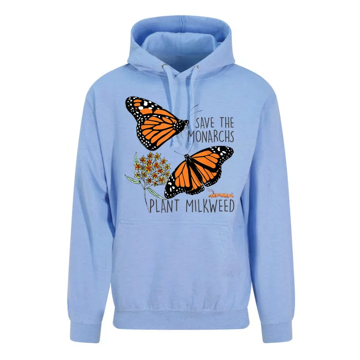 Save The Monarchs Plant Some Milkweed Butterfly Gift Meaningful Gift Unisex Surf Hoodie