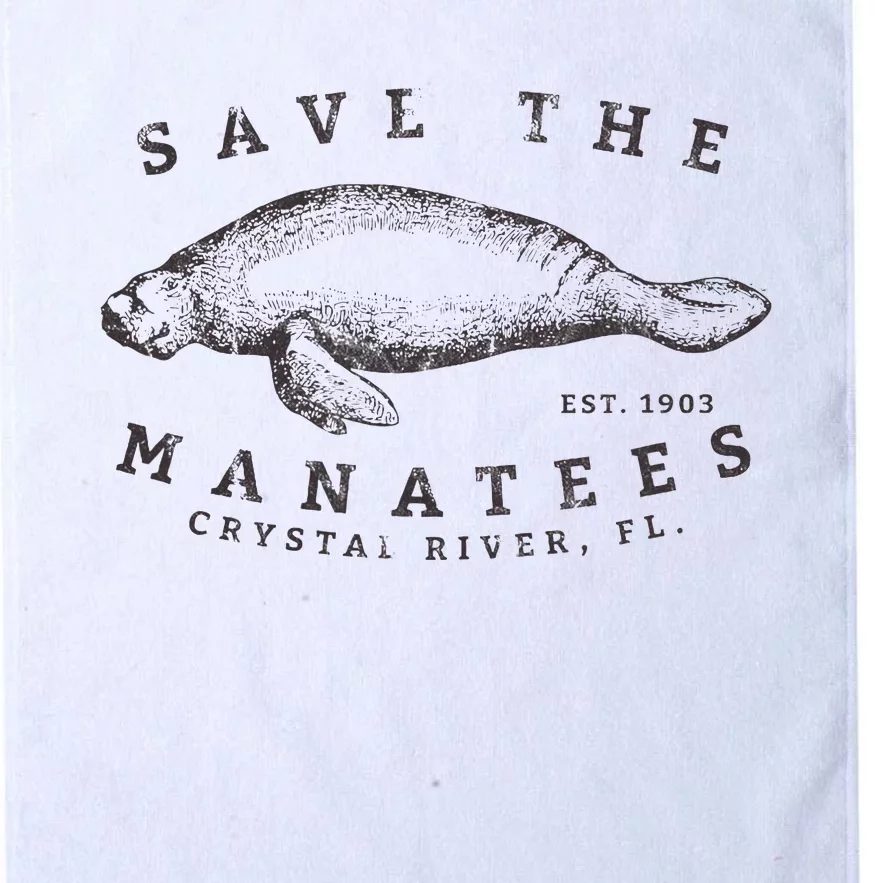 Save The Manatee Crystal River Fl Vinatage Sea Cow Platinum Collection Golf Towel