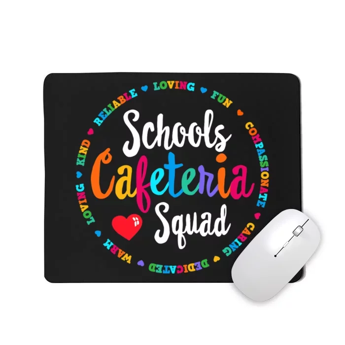 Support Team Matching Schools Cafeteria Squad Worker Crew Mousepad