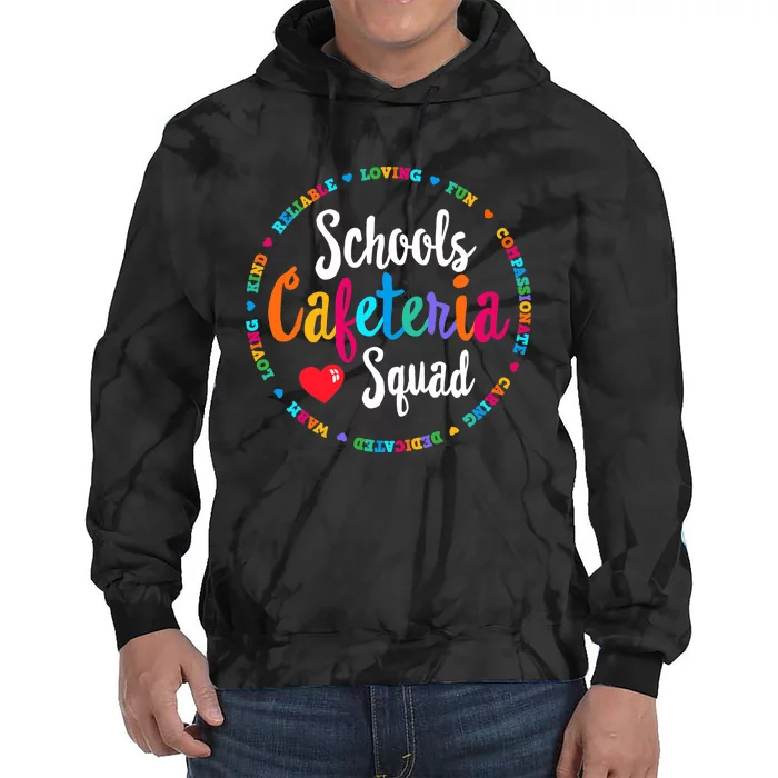 Support Team Matching Schools Cafeteria Squad Worker Crew Tie Dye Hoodie