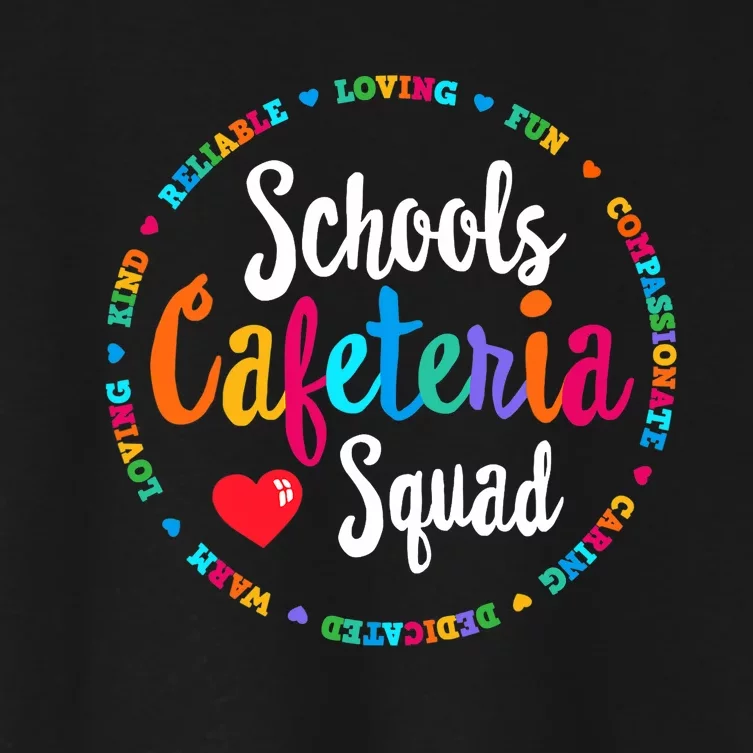 Support Team Matching Schools Cafeteria Squad Worker Crew Women's Crop Top Tee