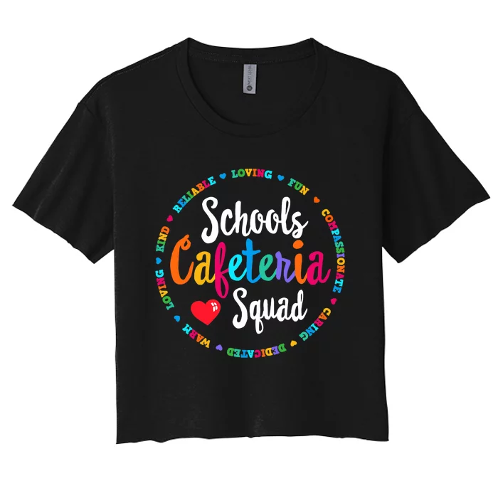 Support Team Matching Schools Cafeteria Squad Worker Crew Women's Crop Top Tee