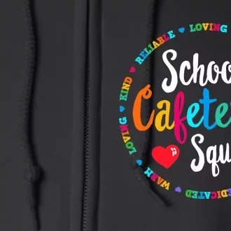 Support Team Matching Schools Cafeteria Squad Worker Crew Full Zip Hoodie