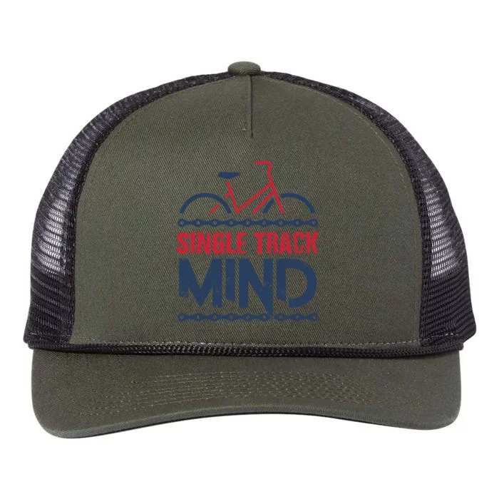 Single Track Mind Vintage Design For Cyclocross Gift Retro Rope Trucker Hat Cap