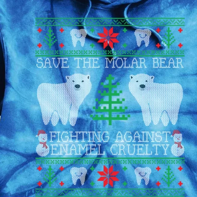 Save The Molar Bear Dental Dentist Ugly Christmas Sweaters Gift Tie Dye Hoodie