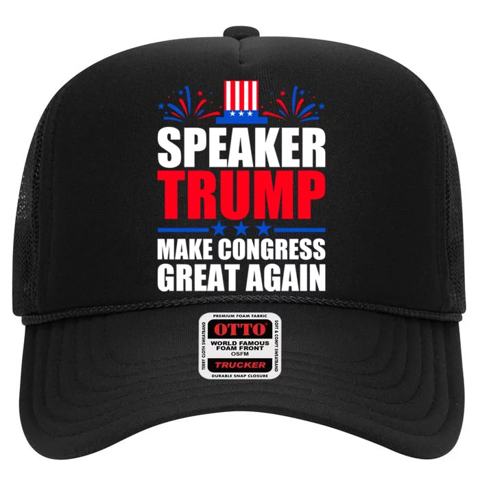 Speaker Trump Make Congress Great Again High Crown Mesh Trucker Hat