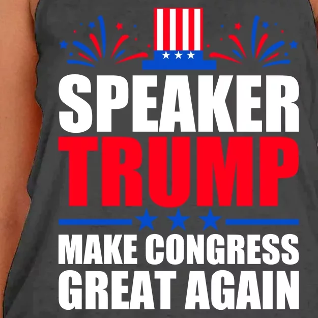 Speaker Trump Make Congress Great Again Women's Knotted Racerback Tank