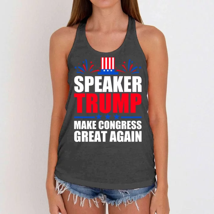 Speaker Trump Make Congress Great Again Women's Knotted Racerback Tank