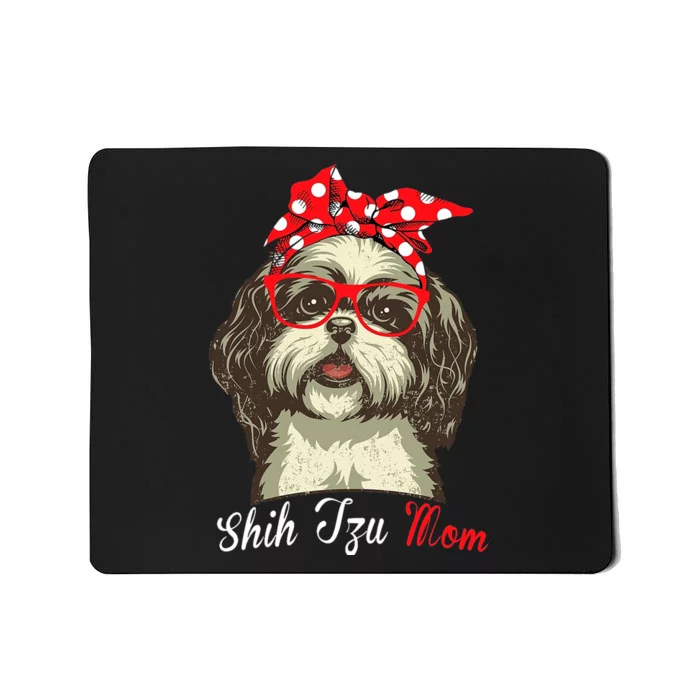 Shih Tzu Mama Funny Dog Lover Mothers Day Shitzu Dog Gift Mousepad