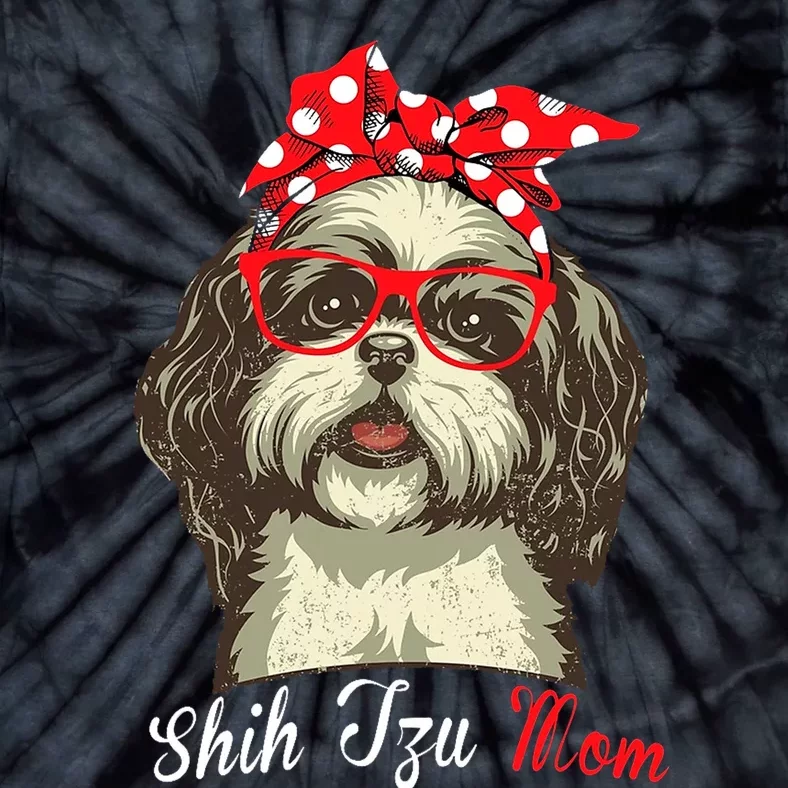 Shih Tzu Mama Funny Dog Lover Mothers Day Shitzu Dog Gift Tie-Dye T-Shirt