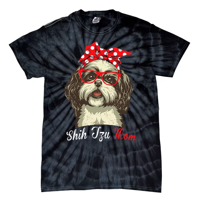 Shih Tzu Mama Funny Dog Lover Mothers Day Shitzu Dog Gift Tie-Dye T-Shirt