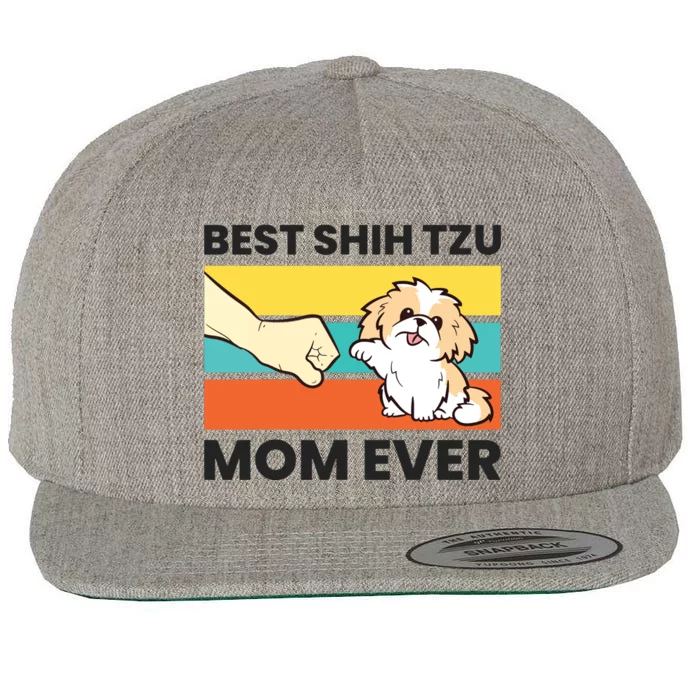 Shih Tzu Mama Best Shih Tzu Mom Ever Wool Snapback Cap