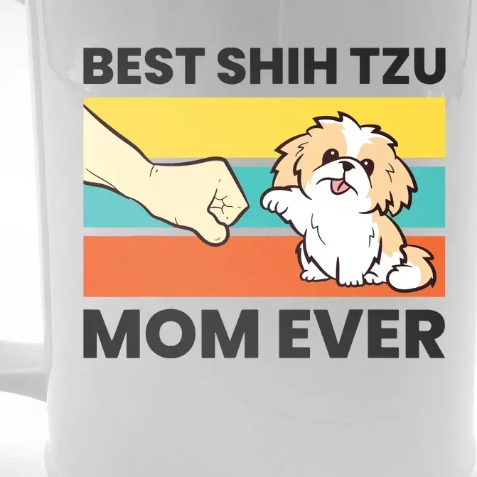 Shih Tzu Mama Best Shih Tzu Mom Ever Front & Back Beer Stein