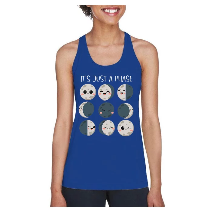 Science Teacher Moon Phases Scientist Women's Racerback Tank