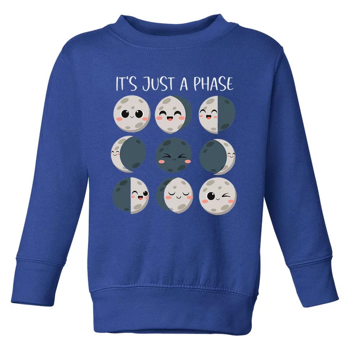 Science Teacher Moon Phases Scientist Toddler Sweatshirt