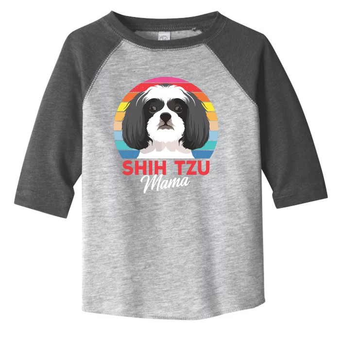 Shih Tzu Mama Cute Shih Tzu Dog Mom Funny Gift Toddler Fine Jersey T-Shirt