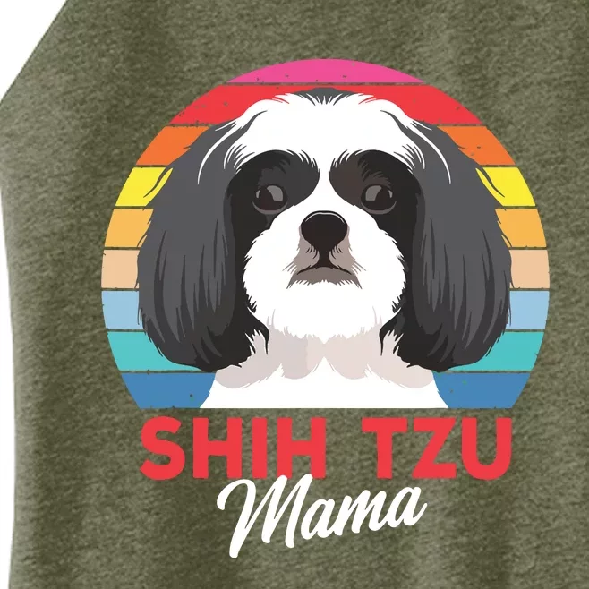 Shih Tzu Mama Cute Shih Tzu Dog Mom Funny Gift Women’s Perfect Tri Rocker Tank