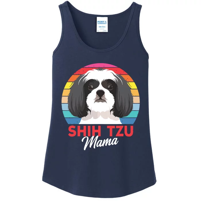 Shih Tzu Mama Cute Shih Tzu Dog Mom Funny Gift Ladies Essential Tank