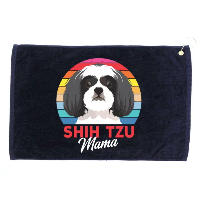 Shih Tzu Mama Cute Shih Tzu Dog Mom Funny Gift Grommeted Golf Towel