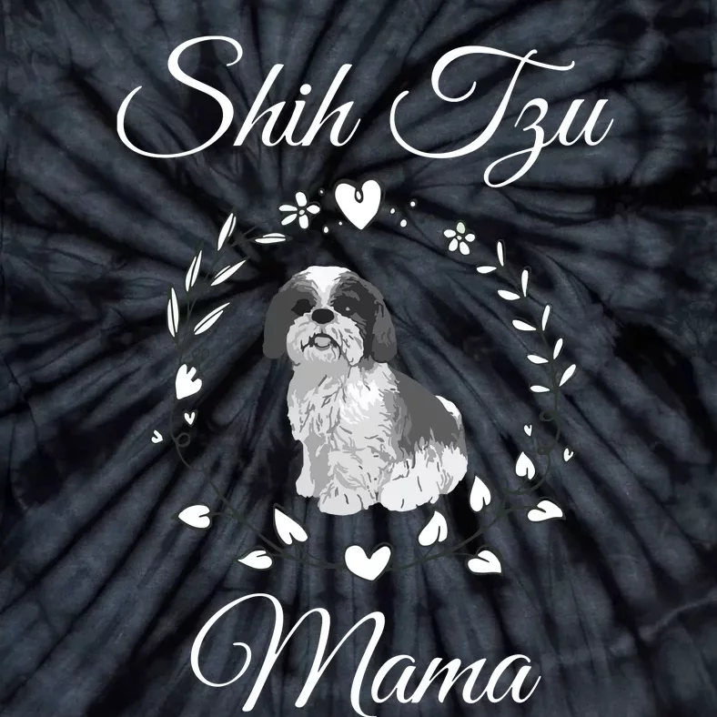 Shih Tzu Mama Funny Dog Lover Mothers Day Shitzu Dog Gift Tie-Dye T-Shirt